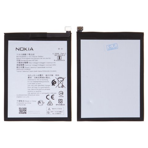 Аккумулятор WT340 для Nokia G10, G20, Li Polymer, 3,85 B, 5050 мАч, Original PRC 