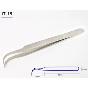 Пинцет монтажный Mechanic IT 15, изогнутый, 115 мм