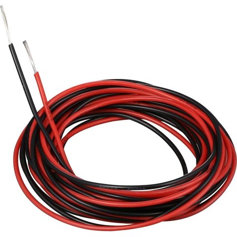 Провод в силиконовой изоляции 26AWG, 0,16 мм², 1 м, красный, UL3135