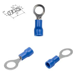 Наконечник RV 1.25 5, 5 мм, кільцевий, ізольований, синій, 10 шт., 0,5 1,5 мм²