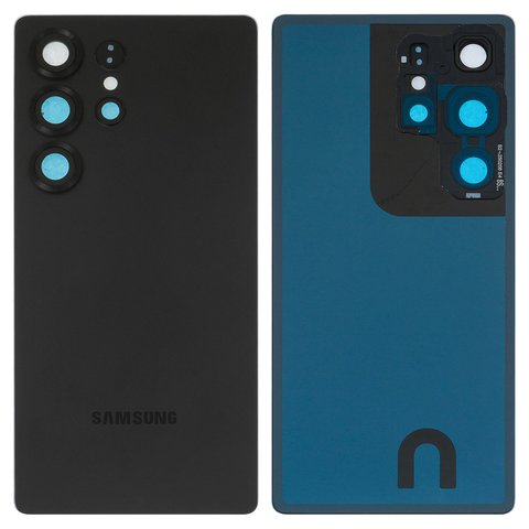 Задня панель корпуса для Samsung S938 Galaxy S25 Ultra, чорна, із склом камери, з компонентами, Original PRC , titanium black