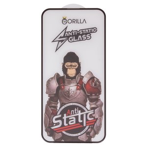 Захисне скло для Apple iPhone 15 Pro, сумісне з чохлом, Full Glue, Anti Static, чорний, gorilla