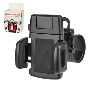 Тримач 258, з поворотним механізмом, велосипедний, чорний, пластик