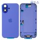 Корпус для iPhone 16, фиолетовый, с держателем SIM-карты, с боковыми кнопками, Original (PRC), EU Version, ultramarine