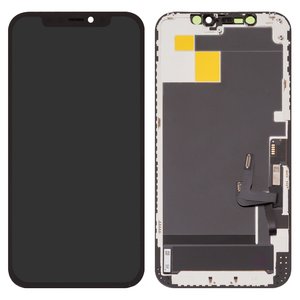 Дисплей для iPhone 12, iPhone 12 Pro, чорний, з рамкою, High Copy, без помилки, OLED , ZY OLED OEM hard, diagnosable