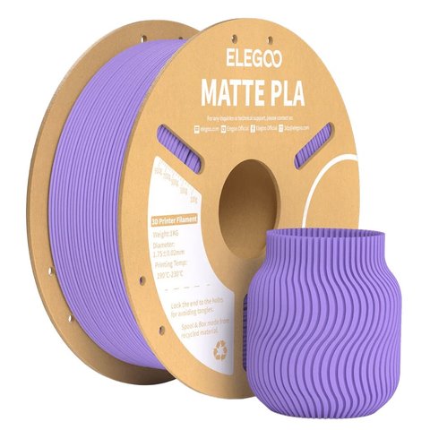 Филамент ELEGOO PLA MATTE, бледно фиолетовый lavender purple , 1 кг